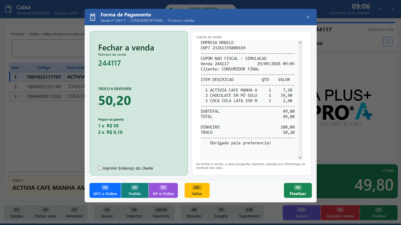 Impressão e NFC